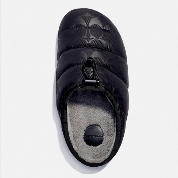 NWT Coach Rachelle Slippers Black Puffer Slip On Size 6 B - Picture 4 of 12